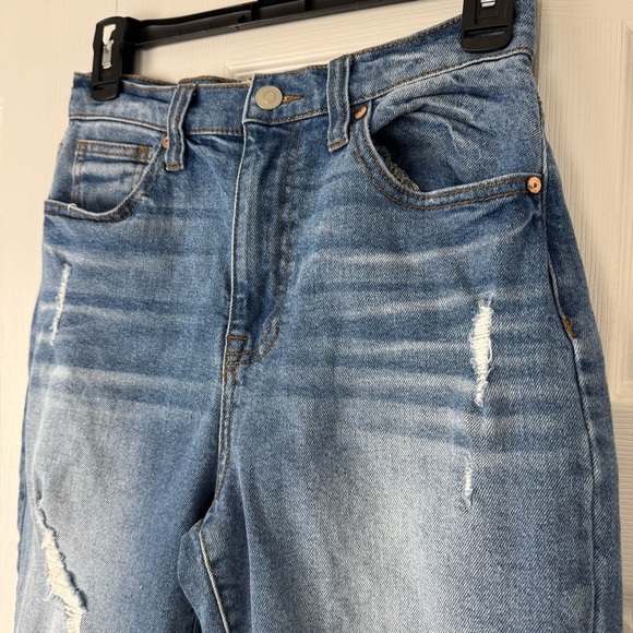 Altar’d State Women's Blue Distressed Jeans - Picture 2 of 5